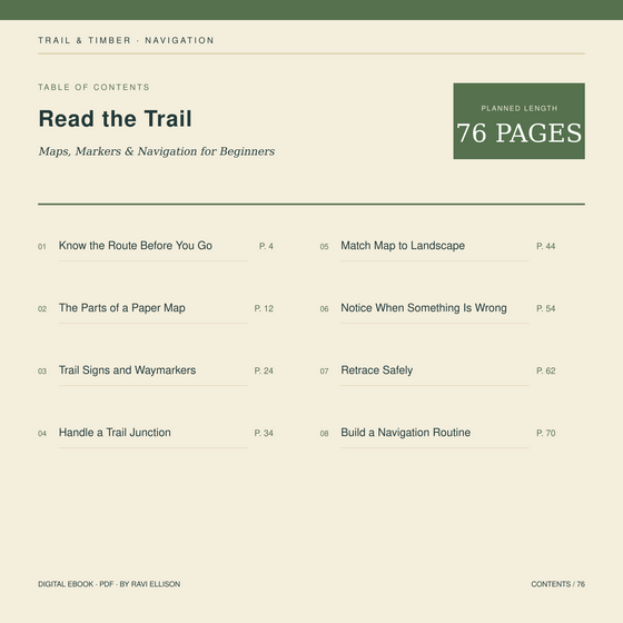 The contents pages of Read the Trail.