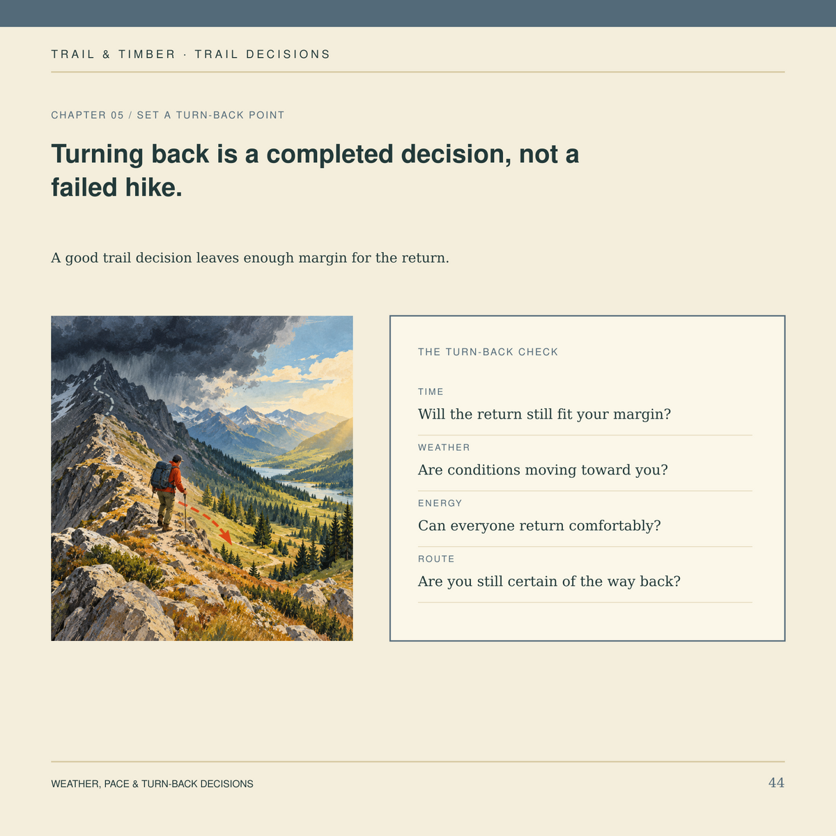 Weather, Pace & Turn-Back Decisions
